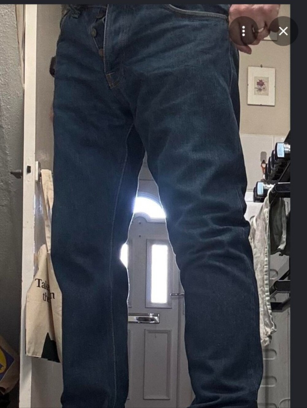 Nudie Jeans Even Steven Blue Dry Denim Straight Slim 36x31